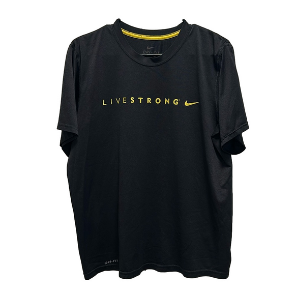 Nike Men's Livestrong Black Dri-Fit Athletic T-Shirt Size Medium - Picture 1 of 5